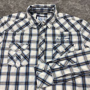 BKE Vintage Western Shirt Mens Large Pearl Snap Up Cowboy Ranch Rodeo‎